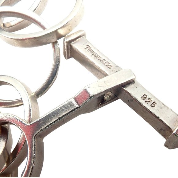 Rare! Tiffany & Co Picasso Sterling Silver Circle Link Long 34" Circle Necklace - Picture 3 of 11